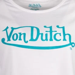 VON DUTCH Crop top logo poitrine Femme BLANC Hot