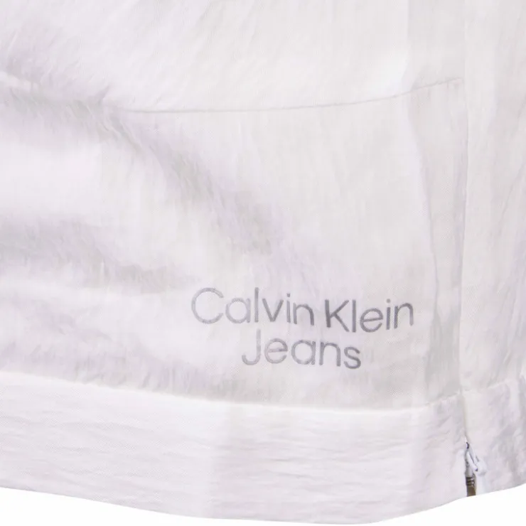 CALVIN KLEIN Crop top bretelles motif Femme BLANC Outlet