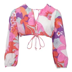ANTIK BATIK Crop top fleuri manches longues bahia Femme ROSE Online