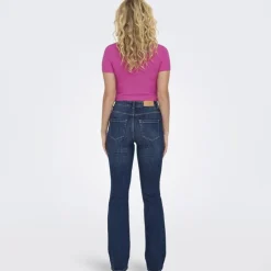 ONLY Crop top manches courtes uni Femme ROSE Discount