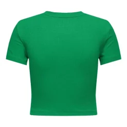 ONLY Crop top manches courtes uni Femme VERT Discount