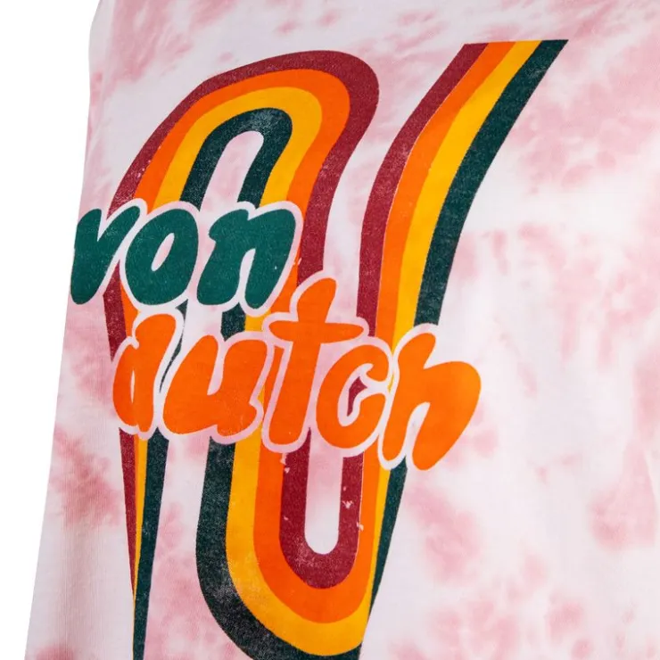 VON DUTCH Crop top tie&dye logo poitrine Femme ROSE Online