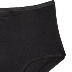 LINGERIE AU FEMININ Culotte coupe maxi taille haute Femme NOIR Outlet