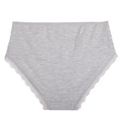 LES PETITES...PARIS Culotte en coton biologique Femme GRIS CLAIR Sale