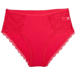 LES PETITES...PARIS Culotte en coton biologique Femme ROUGE New