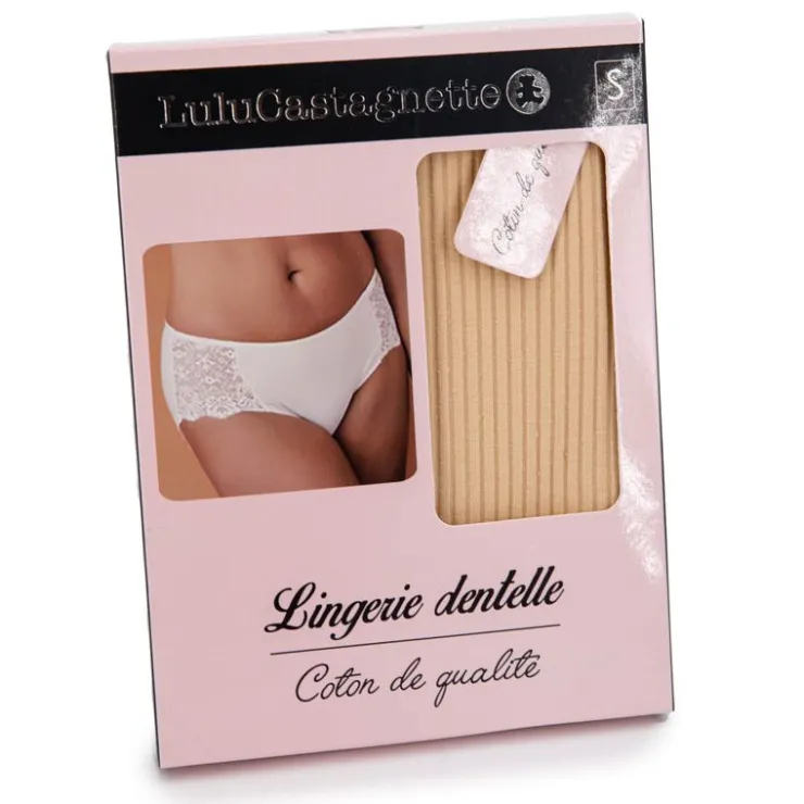 LULU CASTAGNETTE Culotte lingerie dentelle dalinda Femme BEIGE