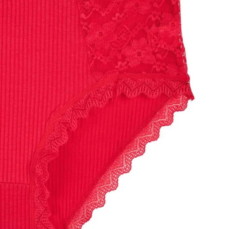 LULU CASTAGNETTE Culotte lingerie dentelle dalinda Femme ROUGE Best