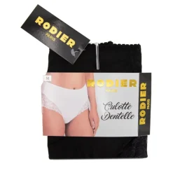 RODIER Culotte Livia taille haute en dentelle Femme NOIR Sale