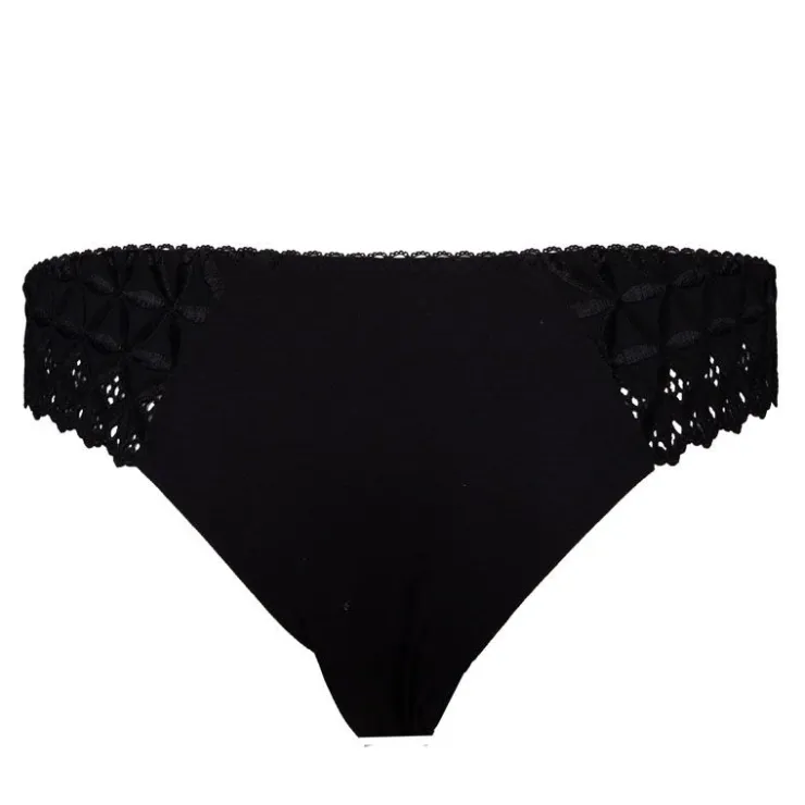 AUBADE Culotte string avec ruban satiné Femme NOIR Discount