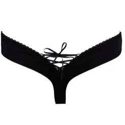 AUBADE Culotte string avec ruban satiné Femme NOIR Discount