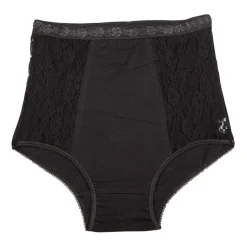 LINGERIE AU FEMININ Culotte taille haute dentelle Femme NOIR Best