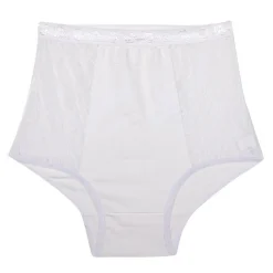 LINGERIE AU FEMININ Culotte taille haute dentelle Femme BLANC Hot