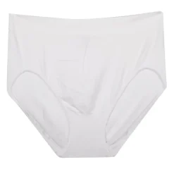 LINGERIE AU FEMININ Culotte taille haute sans couture élastique large Femme BLANC Clearance