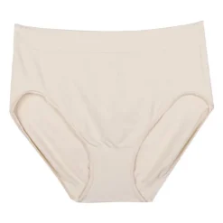 LINGERIE AU FEMININ Culotte taille haute sans couture élastique large Femme BEIGE Outlet