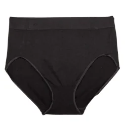 LINGERIE AU FEMININ Culotte taille haute sans couture élastique large Femme NOIR Online