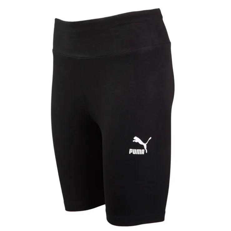 PUMA Cycliste élastique logo blanc Femme NOIR New