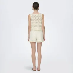 JDY Débardeur à dentelle eva col rond regular Femme BLANC ECRU Discount