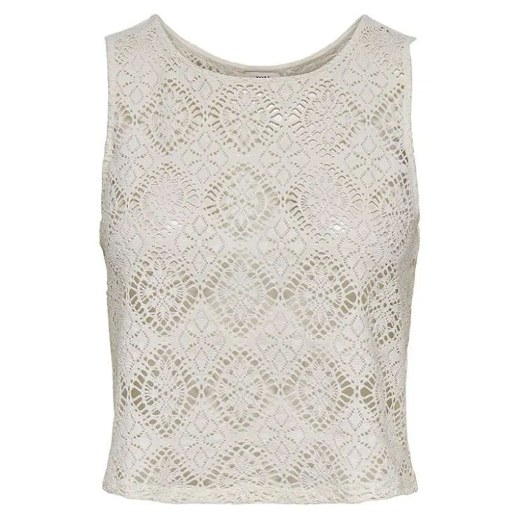 JDY Débardeur à dentelle eva col rond regular Femme BLANC ECRU Discount