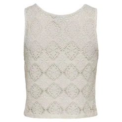 JDY Débardeur à dentelle eva col rond regular Femme BLANC ECRU Discount