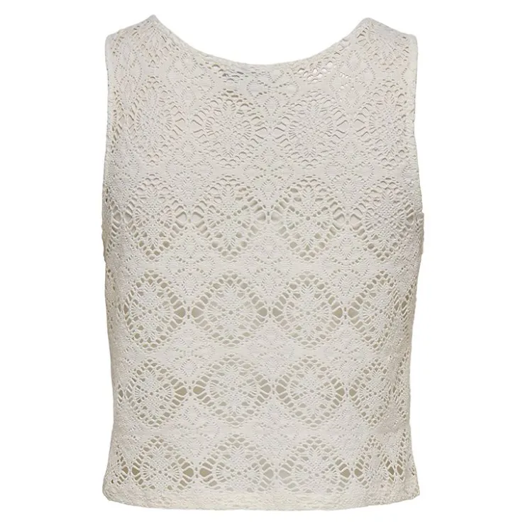 JDY Débardeur à dentelle eva col rond regular Femme BLANC ECRU Discount