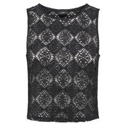 JDY Débardeur à dentelle eva col rond regular Femme NOIR Clearance