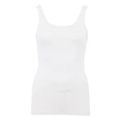 BILL TORNADE Débardeur ajusté en coton col rond Femme BLANC