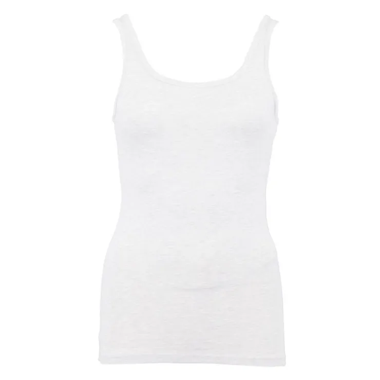 BILL TORNADE Débardeur ajusté en coton col rond Femme BLANC