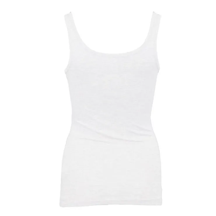 BILL TORNADE Débardeur ajusté en coton col rond Femme BLANC