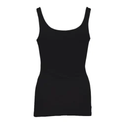 BILL TORNADE Débardeur ajusté en coton col rond Femme NOIR New