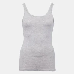 BILL TORNADE Débardeur ajusté en coton col rond Femme GRIS CLAIR Online