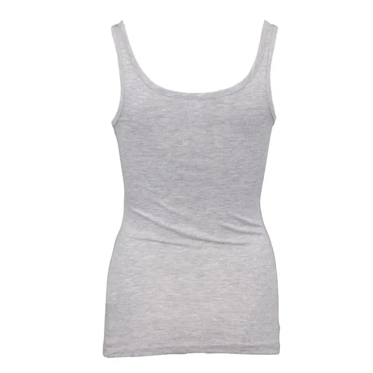 BILL TORNADE Débardeur ajusté en coton col rond Femme GRIS CLAIR Online