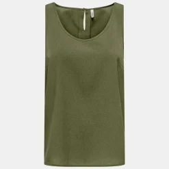 ONLY Débardeur basique élégant col rond Femme KAKI Clearance