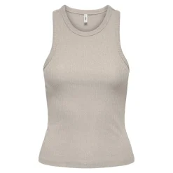 ONLY Débardeur côtelé Idole basique Femme BEIGE Sale
