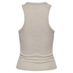 ONLY Débardeur côtelé Idole basique Femme BEIGE Sale