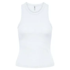 ONLY Débardeur côtelé Idole basique Femme GRIS CLAIR Sale