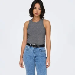 ONLY Débardeur côtelé Idole basique Femme GRIS FONCE Outlet