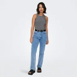 ONLY Débardeur côtelé Idole basique Femme GRIS FONCE Outlet