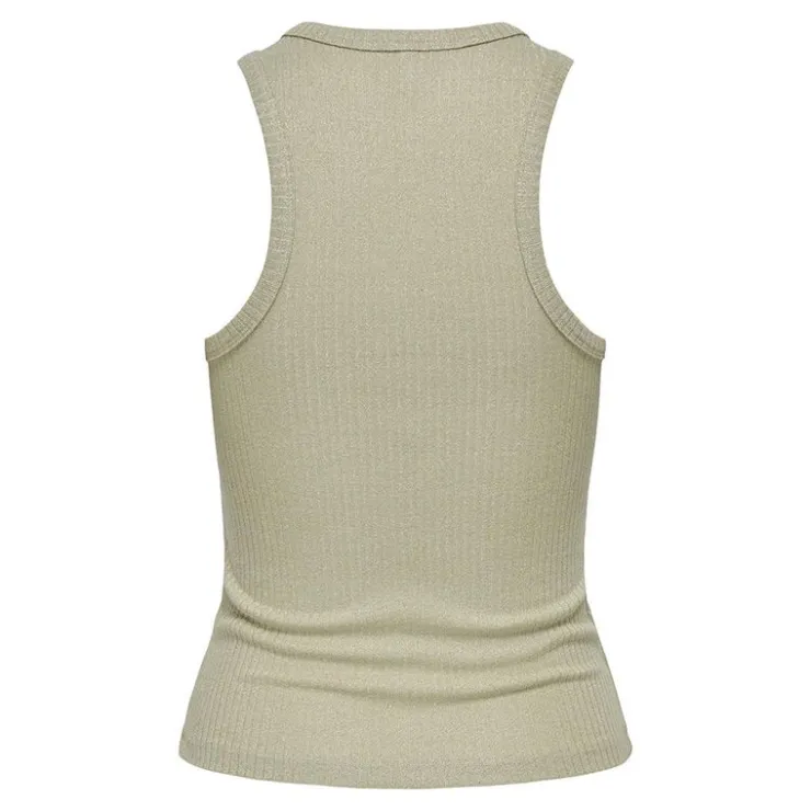 ONLY Débardeur côtelé Idole basique Femme VERT CLAIR Outlet