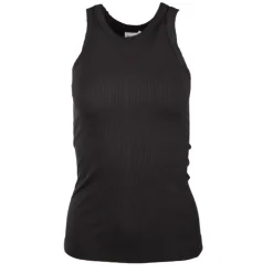 CALVIN KLEIN Débardeur côtelé uni Femme NOIR Clearance