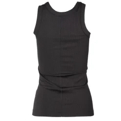CALVIN KLEIN Débardeur côtelé uni Femme NOIR Clearance