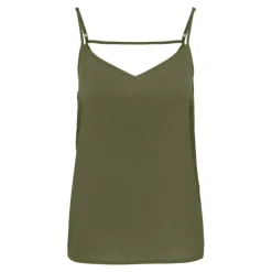 ONLY Débardeur fin col V kalamata sans manches Femme KAKI New