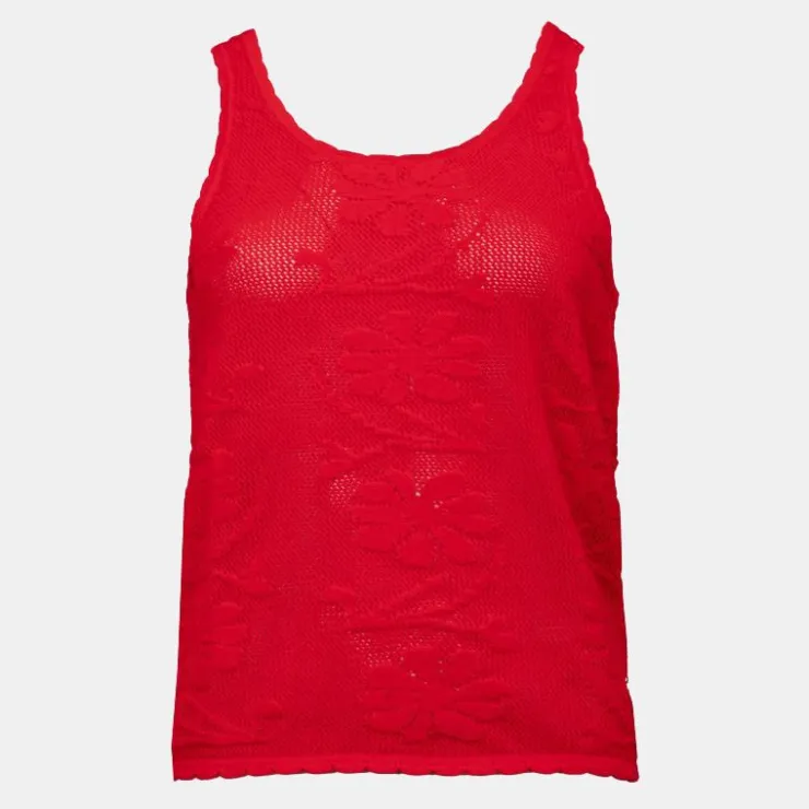 LA PETITE ETOILE Débardeur ivoire à fines bretelles Magalie Femme ROUGE Outlet