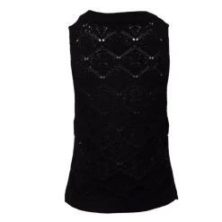 LA PETITE ETOILE Débardeur maille brodé coton beige Miro Femme NOIR Online