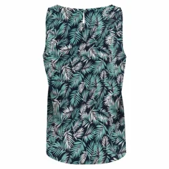 ONLY Débardeur sans manches col rond imprimé jungle Femme BLEU FONCE Discount