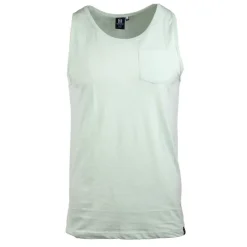 BLAGGIO Debardeur slub uni avec poche malabar Homme VERT CLAIR Outlet