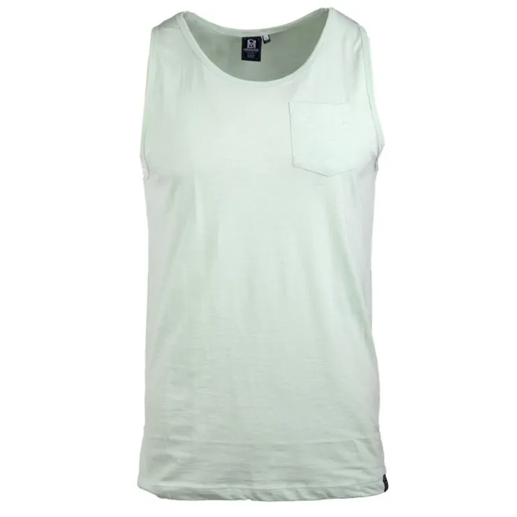 BLAGGIO Debardeur slub uni avec poche malabar Homme VERT CLAIR Outlet