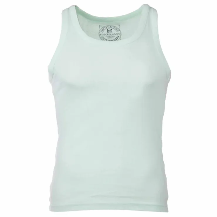 BLAGGIO Debardeur uni docker Homme VERT CLAIR Sale