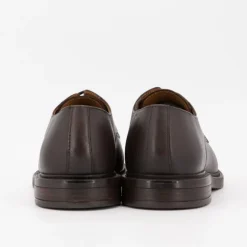 ELWIN Derbies à lacets basses cuir lisse Homme MARRON Sale