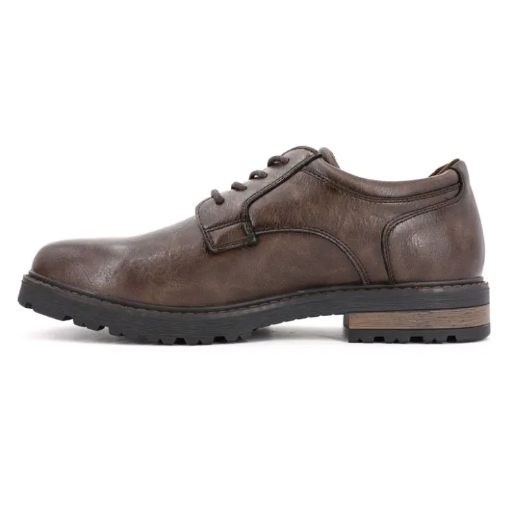 ROMIKA Derbies à lacets effet cuir grainé Homme MARRON FONCE Best