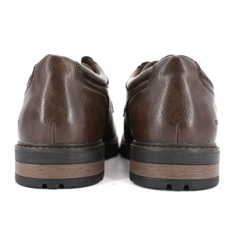 ROMIKA Derbies à lacets effet cuir grainé Homme MARRON FONCE Best